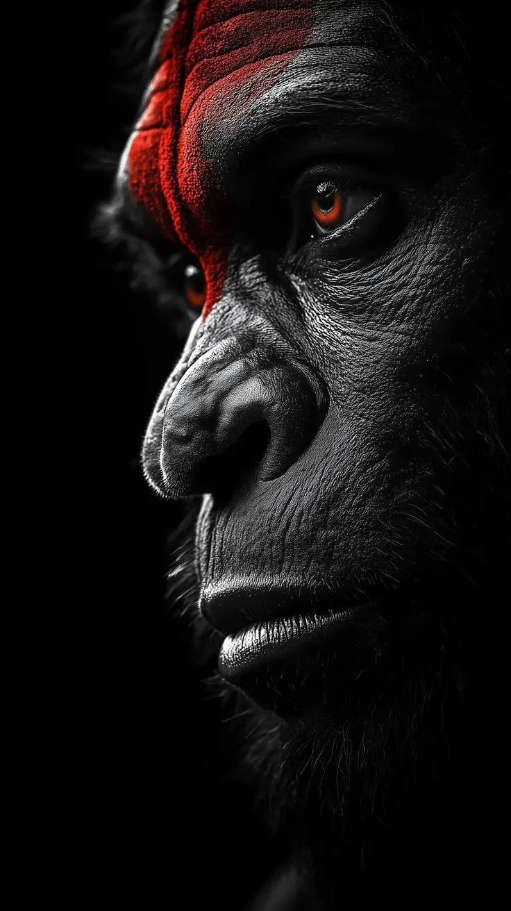 Hanuman Ji half face dark 4K Wallpaper