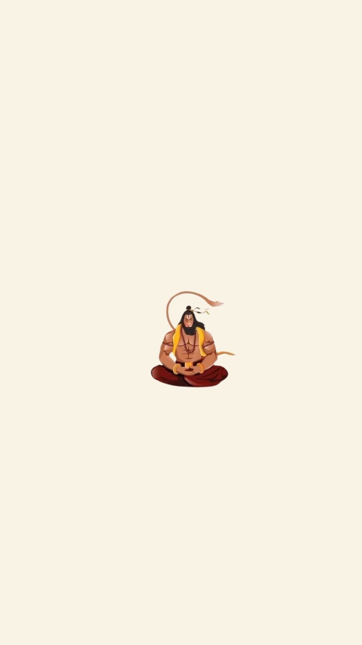 Strength and Devotion Minimalist Lord Hanuman Meditation Wallpaper